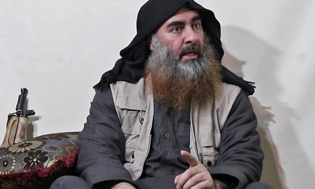 Abu Bakr al-Baghdadi on an Isis propaganda video