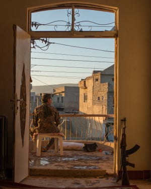 A fighter in Sinjar