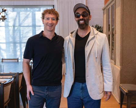 Sheikh Tahnoon with Mark Zuckerberg in Washington in March 2025.