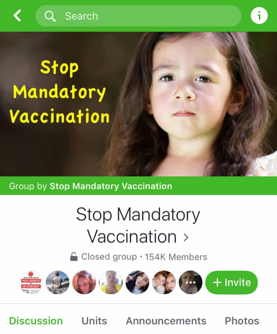 Facebook has been pressured to stop promoting anti-vaccine propaganda.