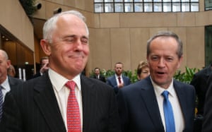 Malcolm Turnbull and Bill Shorten at a conference to mark the 100th anniversary of the establishment of  the RSL