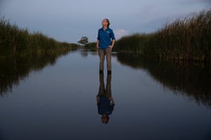 Bron Powell at the Macquarie Marshes at dusk