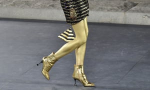 A model walks the runway