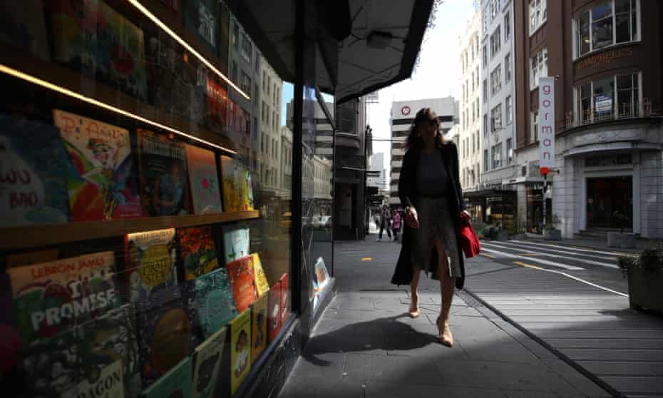Woman walks in Auckland