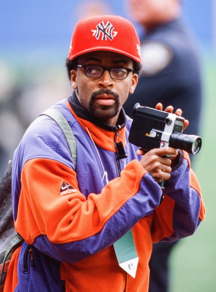 ‘I don’t really say ‘”let me dress fashionable”’. Lee at Yankee Stadium in the Bronx, 1998.