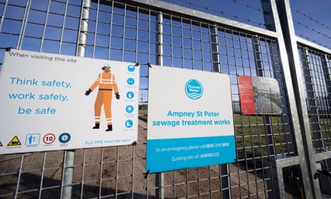 Thames Water sewage treatment works entrance