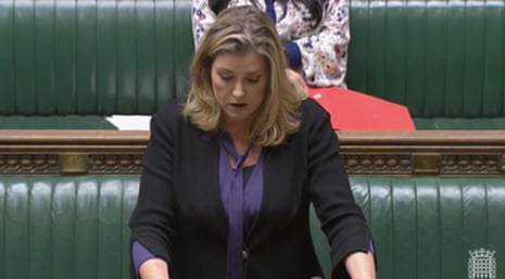Penny Mordaunt in the Commons this morning
