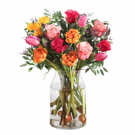 Bunch of flowers in a vase