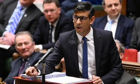 Rishi Sunak took flak during prime minister’s questions last week.