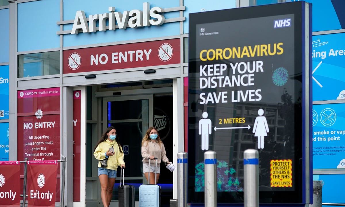 Covid 19 Test A Week After Uk Arrival Could Halve Quarantine Time World News The Guardian