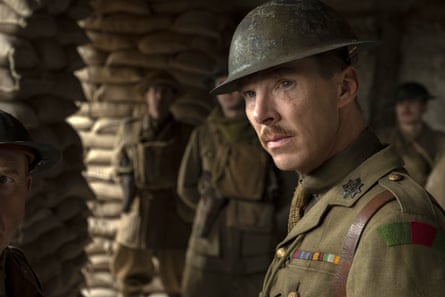A first world war colonel in a bunker, with a scar across his face and eye.