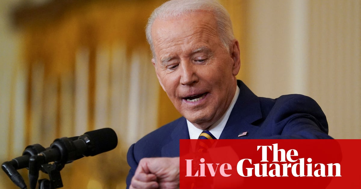Biden struggles to deliver agenda after Democrats suffer twin Senate defeats – live