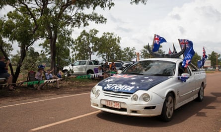 Australia Day ute muster in Darwin. ‘We’re a big country. We still love cars,’ John Ruggiero of Automotive Marketing Australia, which caters to aftermarket retailers, says.