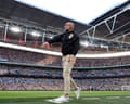 Pep Guardiola on the Wembley touchline.