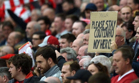 A heartfelt plea to Philippe Coutinho from the stands.