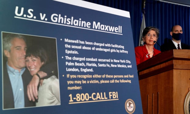 The FBI announces the charges against Ghislaine Maxwell in July 2020.