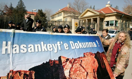 A 2008 protest outside the German embassy in Ankara.
