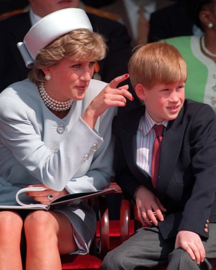 Prince Harry with his mother in 1995