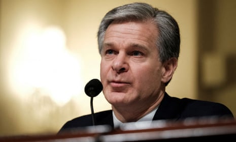 Federal Bureau of Investigation (FBI) director Christopher Wray on Capitol Hill. 