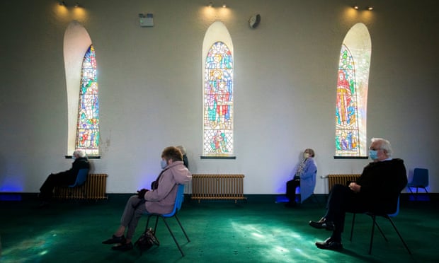 Members of the congregation at an Easter Sunday service at Fairmilehead parish church, Edinburgh