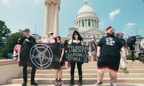Supporters of The Satanic Temple at the rally for religious liberty in Little Rock featured in Hail Satan?