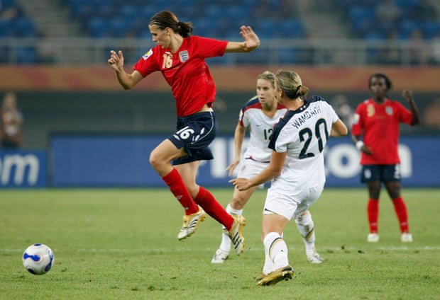 Scott during the 3-0 loss to the USA in the quarter-finals of the 2007 FIFA Women's World Cup.