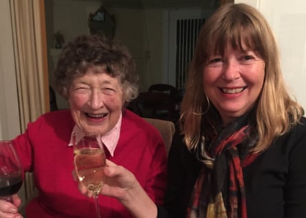 Elizabeth Quinn and her mother toast the birth of Elizabeth’s granddaughter and her mother’s great-granddaughter in 2018