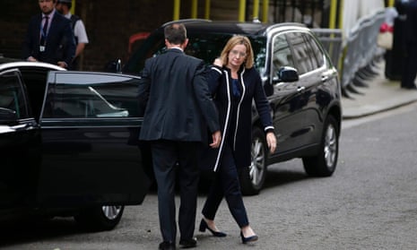 Home Secretary Amber Rudd arrives at Downing Street in central London ahead of an emergency meeting of the Cobra committee.
