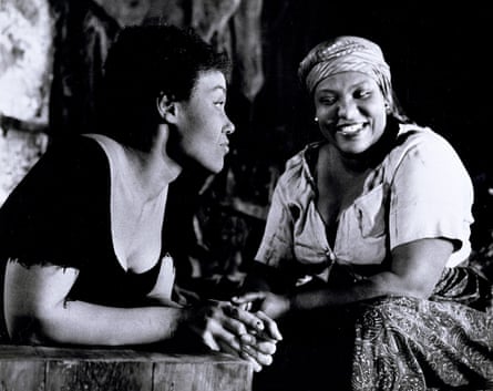 Laine with Pearl Prescott in Flesh to a Tiger at the Royal Court, London, 1958.