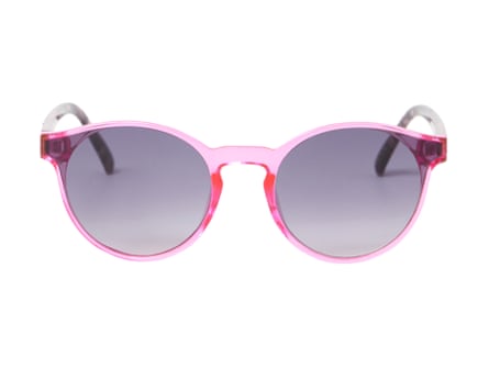 Hot Pink Round Sunglasses