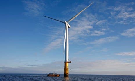 A turbine at the world’s largest offshore wind farm, Orsted’s Hornsea Two.