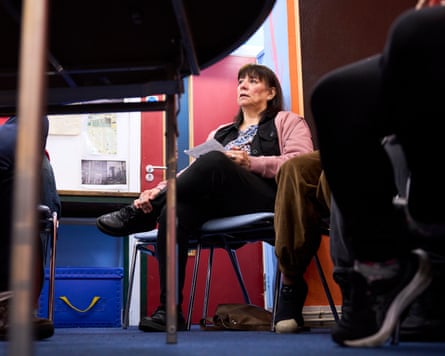 Laura Miller at the support group meeting