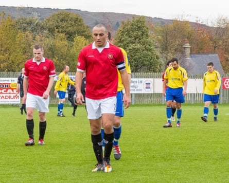 FC United of Manchester, founded in 2005, in a game against Stocksbridge Steels in 2011.