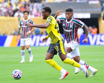 Jamie Gittens playing for Dortmund at the Club World Cup