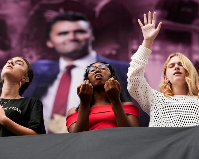 Charlie Kirk funeral mixes rally and revival as mourners vow to spread Maga message