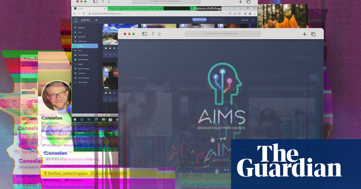 Aims': the software for hire that can control 30,000 fake online profiles | Technology | The Guardian