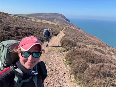 Sarah Baxter on the South West Coast Path near Heddon’s Mouth.