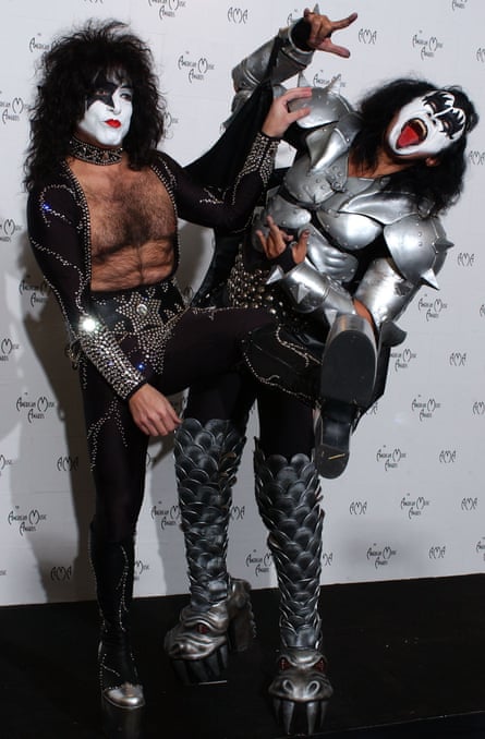 Gene Simmons and Paul Stanley backstage at the 2002 American Music Awards in Los Angeles.