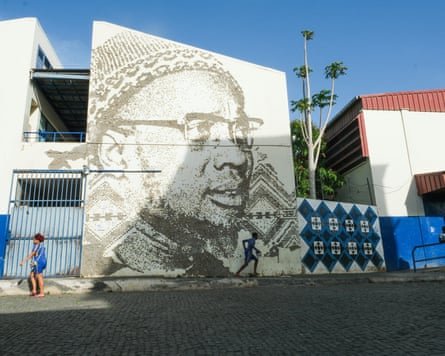 A mural of Amílcar Cabral, the independence leader for Cabo Verde and Guinea-Bissau.