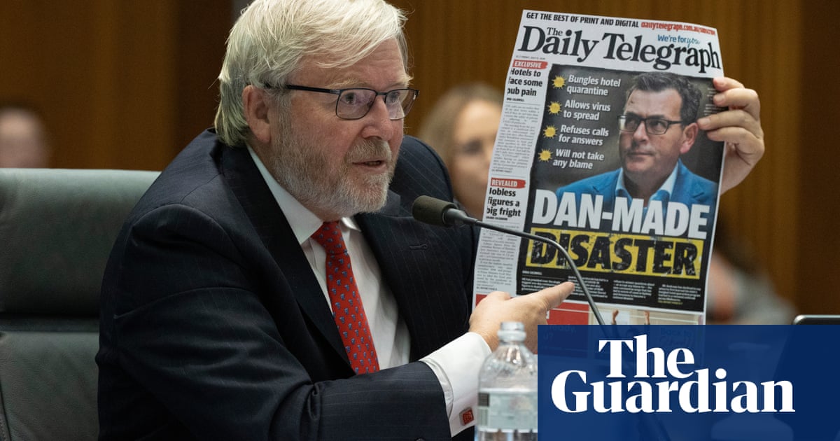 Kevin Rudd says Australian politicians ‘frightened’ of ‘Murdoch media beast’ in Senate inquiry