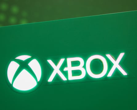 Close up of the Xbox logo with a green and white motif