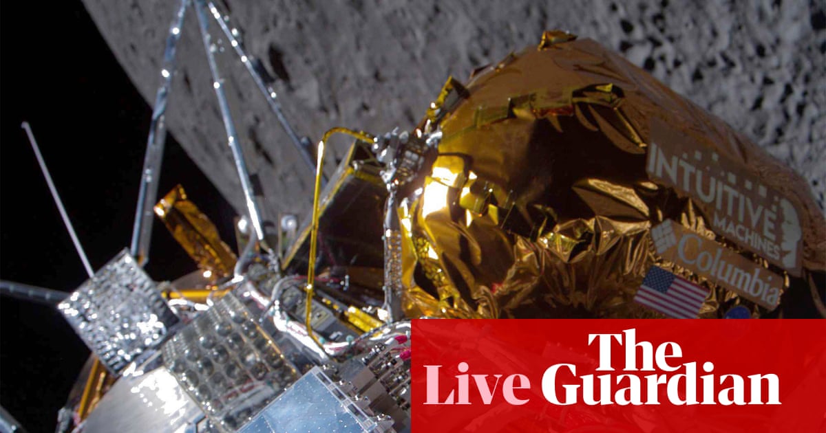 Odysseus spacecraft lands on the moon as Nasa hails 'giant leap forward' - as it happened