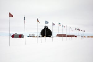 The East Greenland Ice Core Project camp