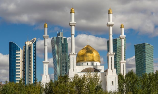 Reach for the sky: high rises and golden minarets in Astana.