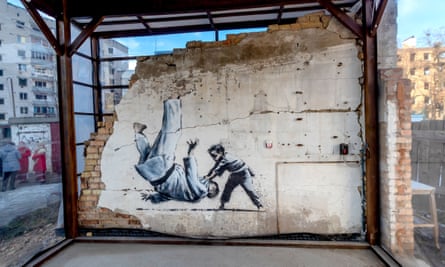 The Boy Who Defeats an Adult Judoka by Banksy.