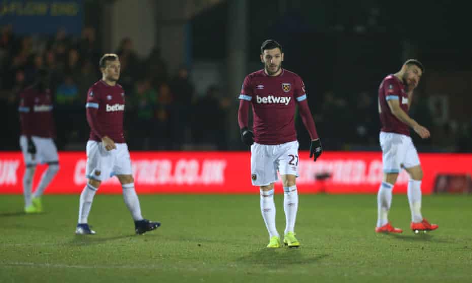 Manuel Pellegrini said Wimbledon started the FA Cup tie the way West Ham should have started and his side could not match their pace and desire. 