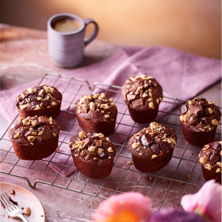 Chocolate, hazelnut and ginger friands.