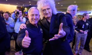 New Horizons principal investigator Alan Stern (left) with Queen’s Brian May.