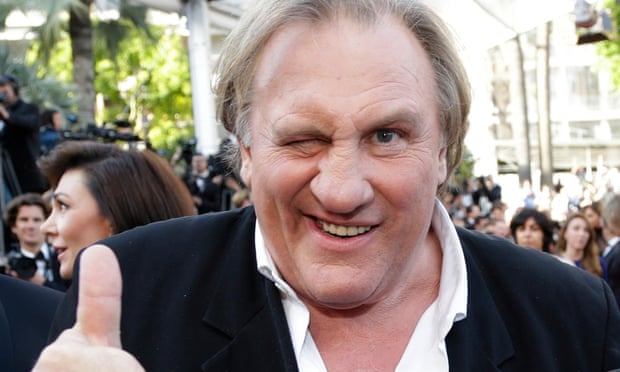 Gérard Depardieu at the Cannes film festival. He was interviewed by France Inter radio to publicise his new film, Valley of Love.