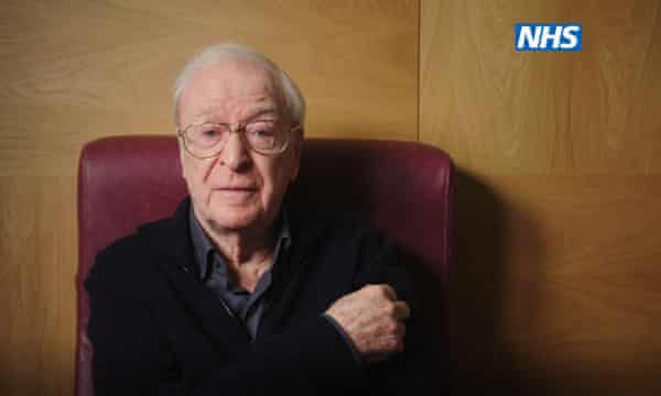 Sir Michael Caine says in the video that the vaccination ‘didn’t hurt’.